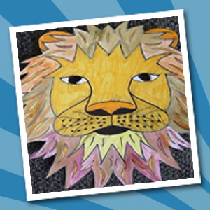 Craftstable: Orange lion mask